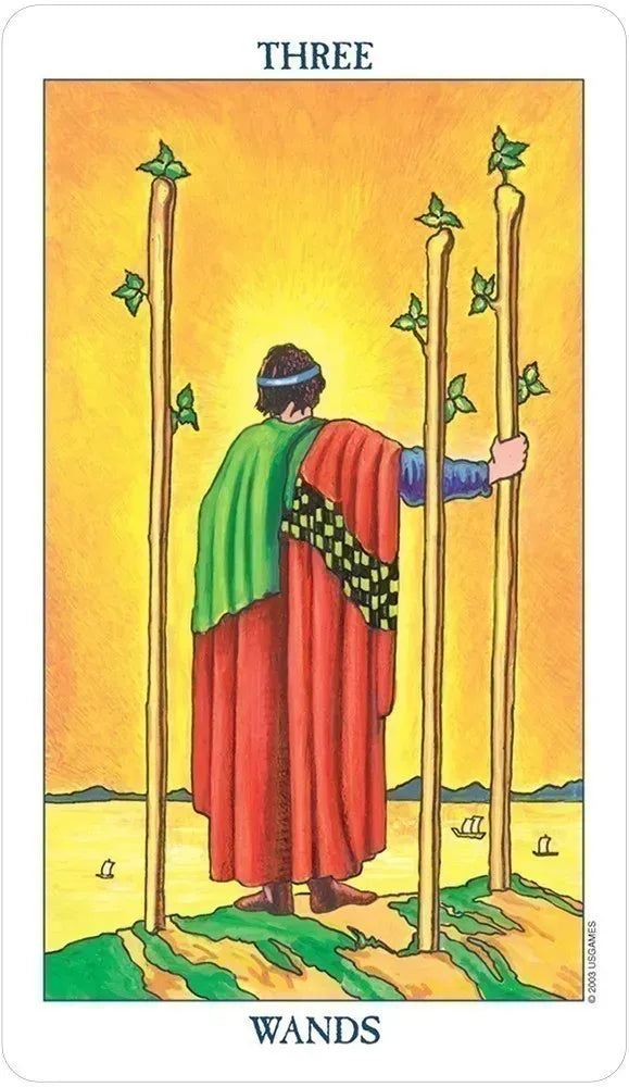 Radiant Rider Waite Tarot - 3 of Wands