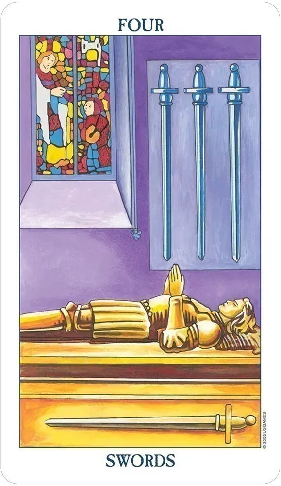 Radiant Rider Waite Tarot - 4 of Swords
