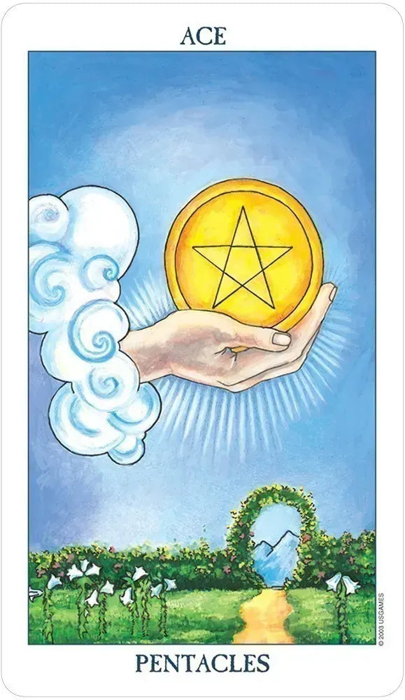 Radiant Rider Waite Tarot - Ace of Pentacles