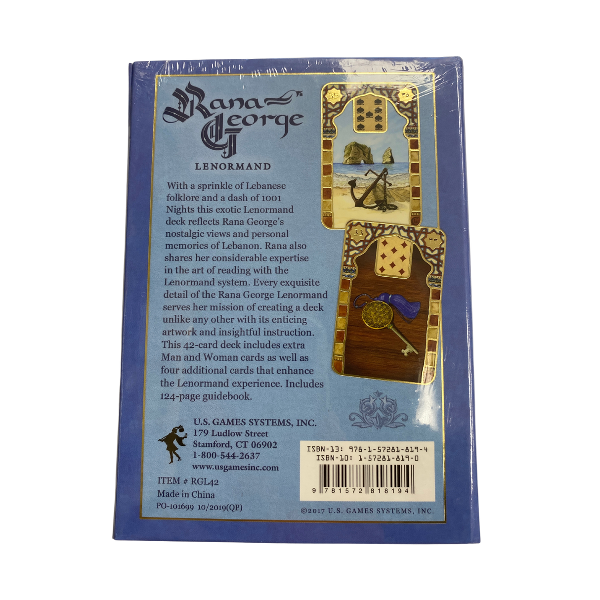 Rana George Lenormand - Rana George Lenormand deck back cover