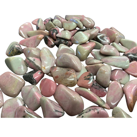 Rhodonite Tumbled - pink white and black polished stones Rhodinite