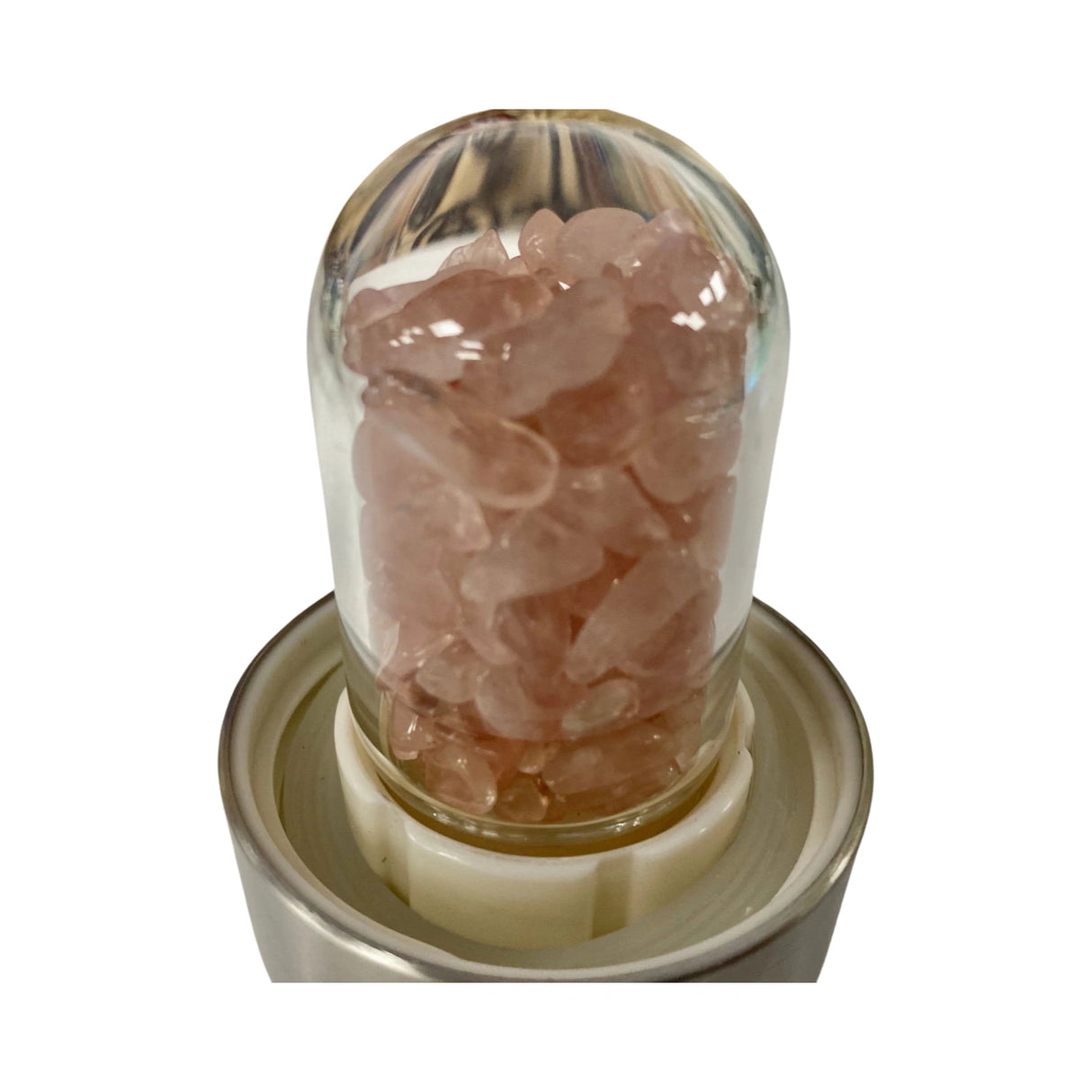Rose Quartz Gemstone Infusion Glass Water Bottle