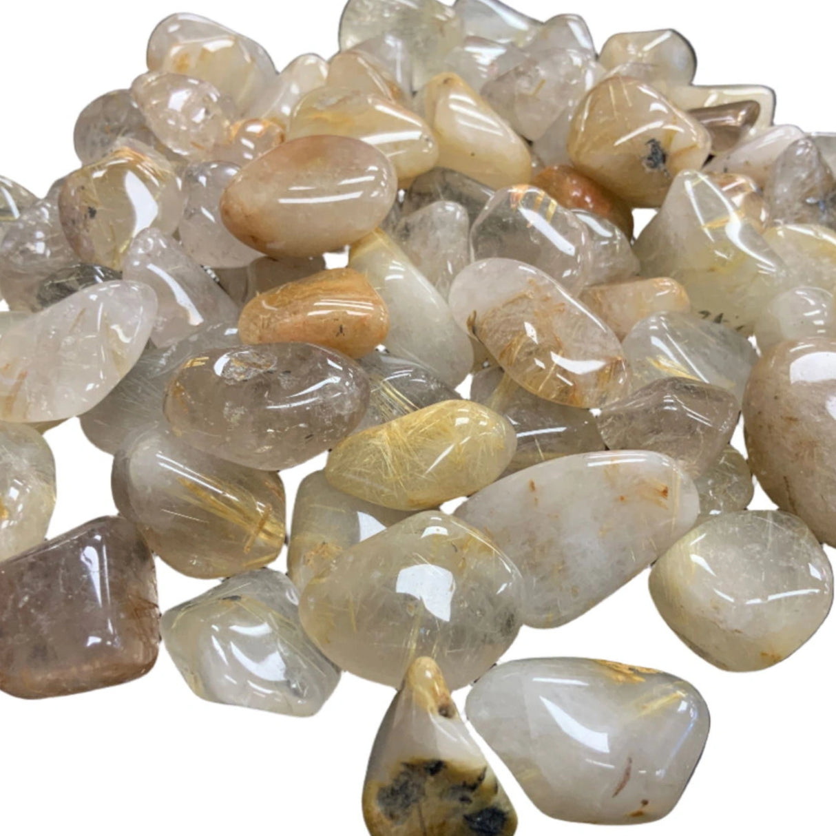 Rutiled Quartz Tumbled