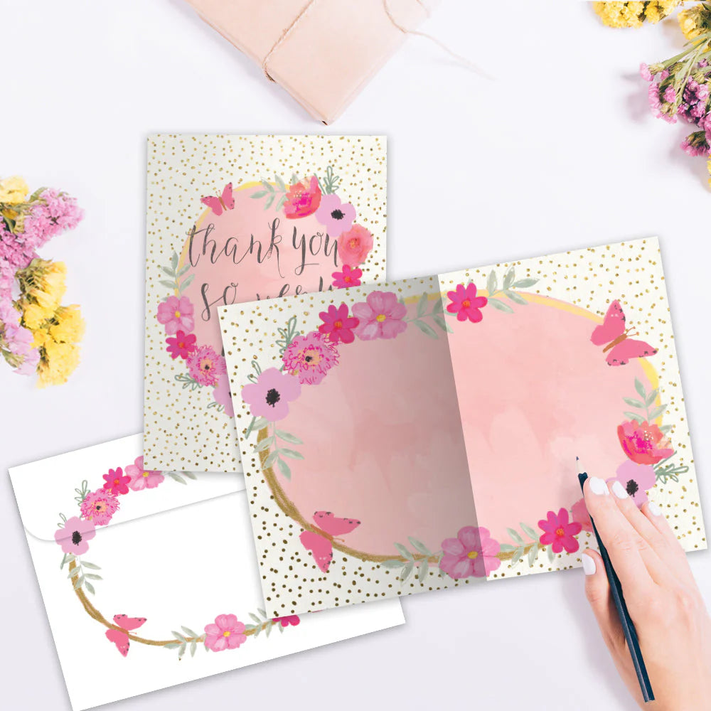 inside thank you card with same colors but blank