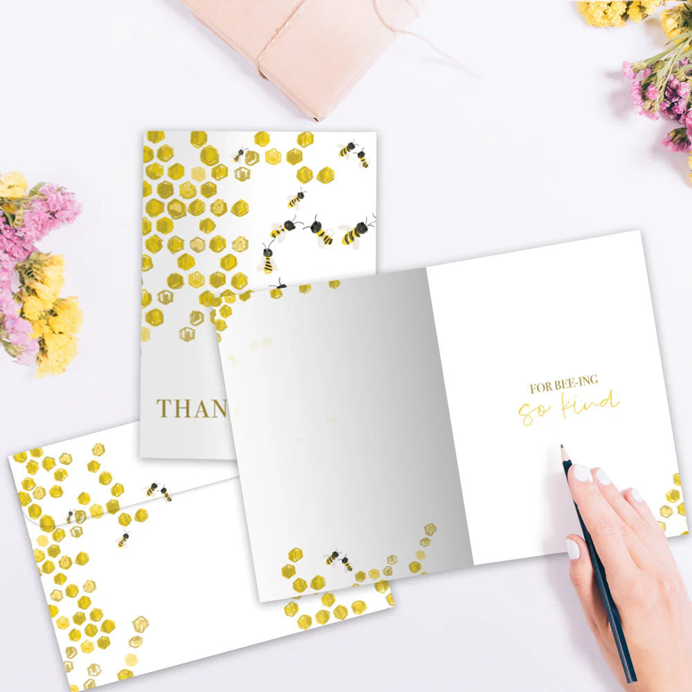 inside blank card with same bee images