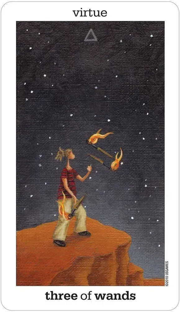 Sun and Moon Tarot - 3 of Wands