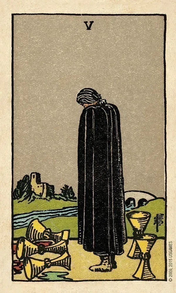 Smith Waite Tarot Tin - 5 of Cups