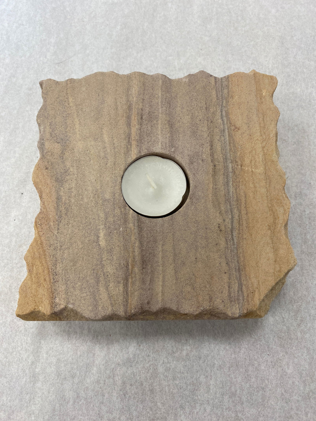 Sandstone T-Lite Candle Holder lg -