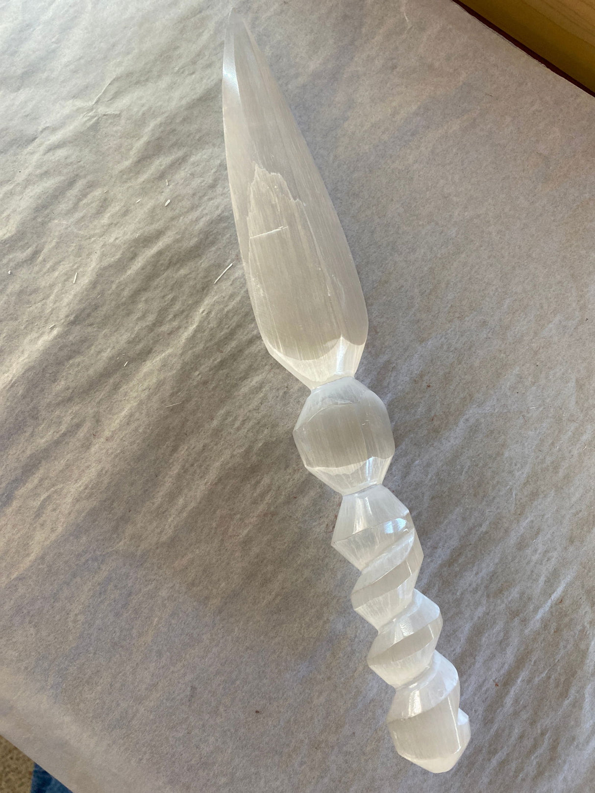 Selenite Athame -