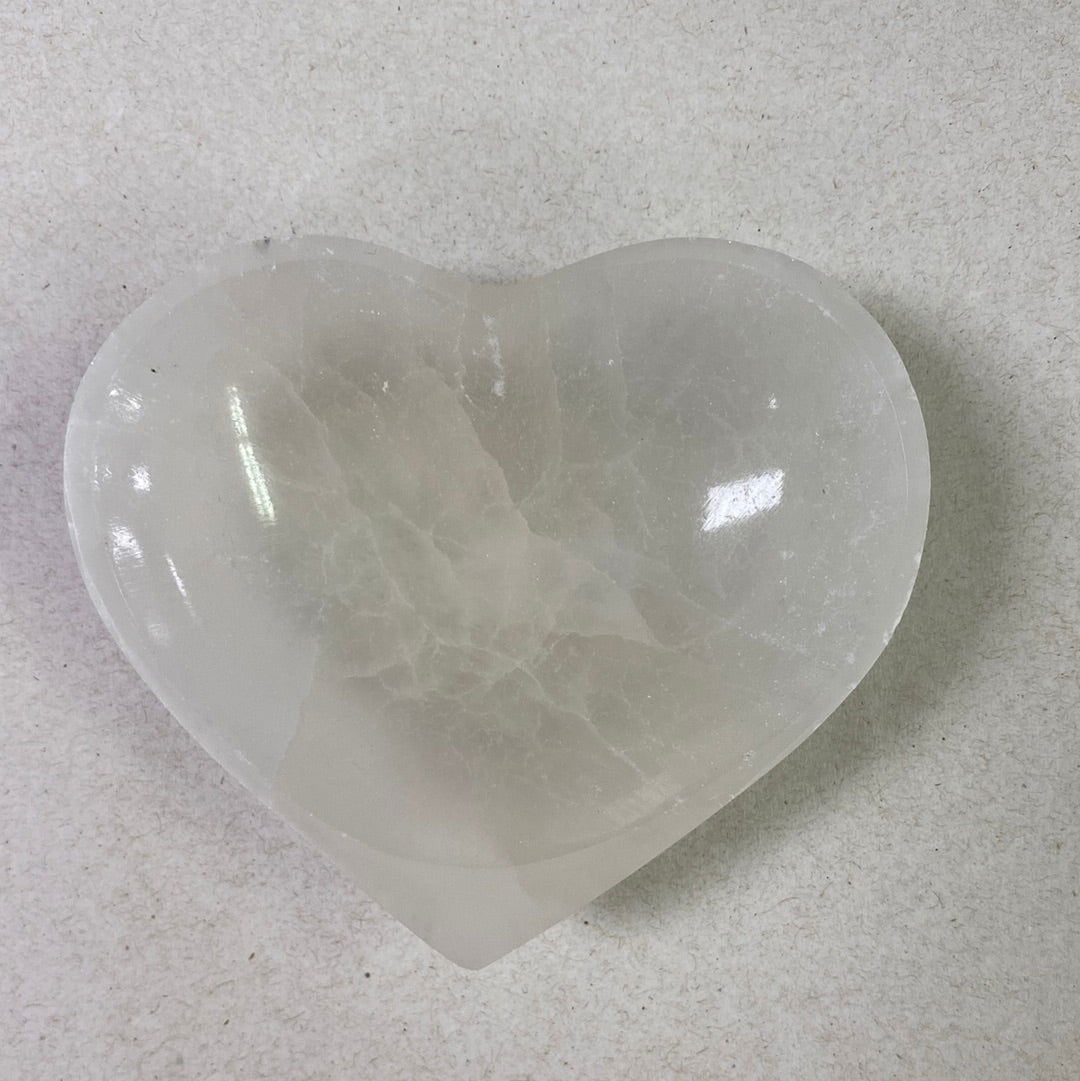 Selenite Heart Bowl -