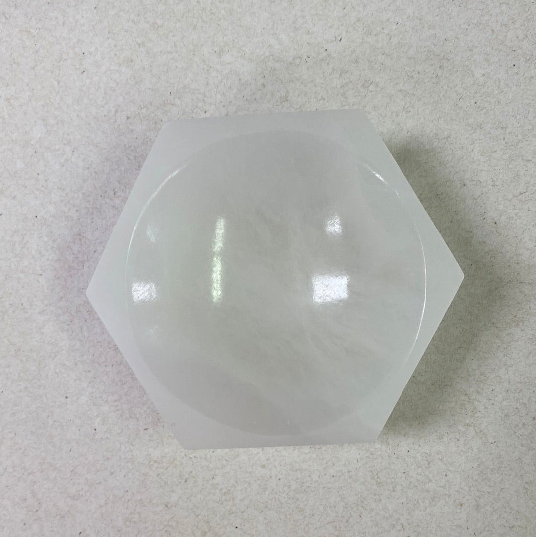 Selenite Hexagon Bowl -
