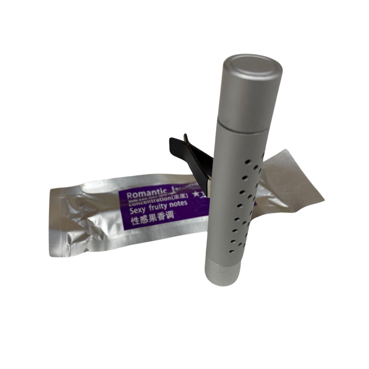 Silver Cylinder Car Vent Essential Oil Diffuser - #original_alt_text#