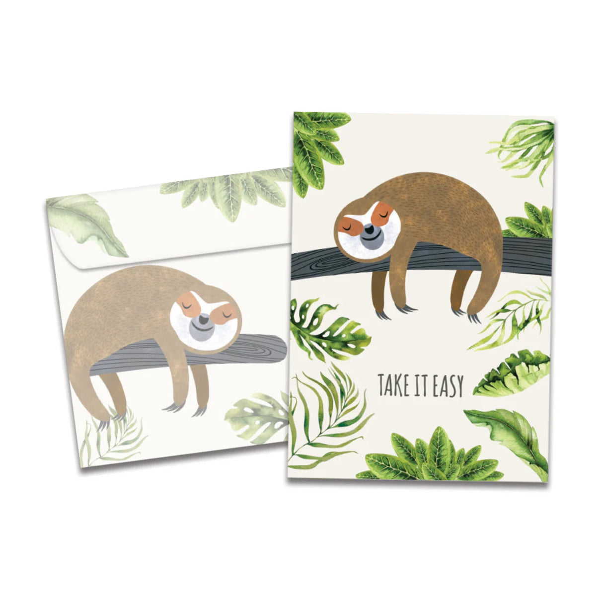 sloth rest up white card with image of a sloth