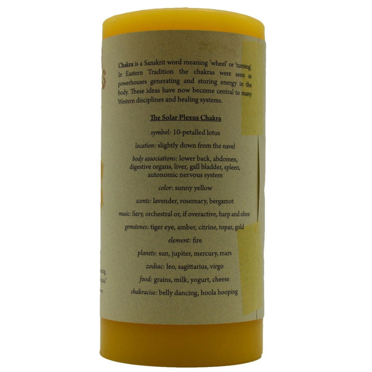 Solar Plexus Chakra Candle xl