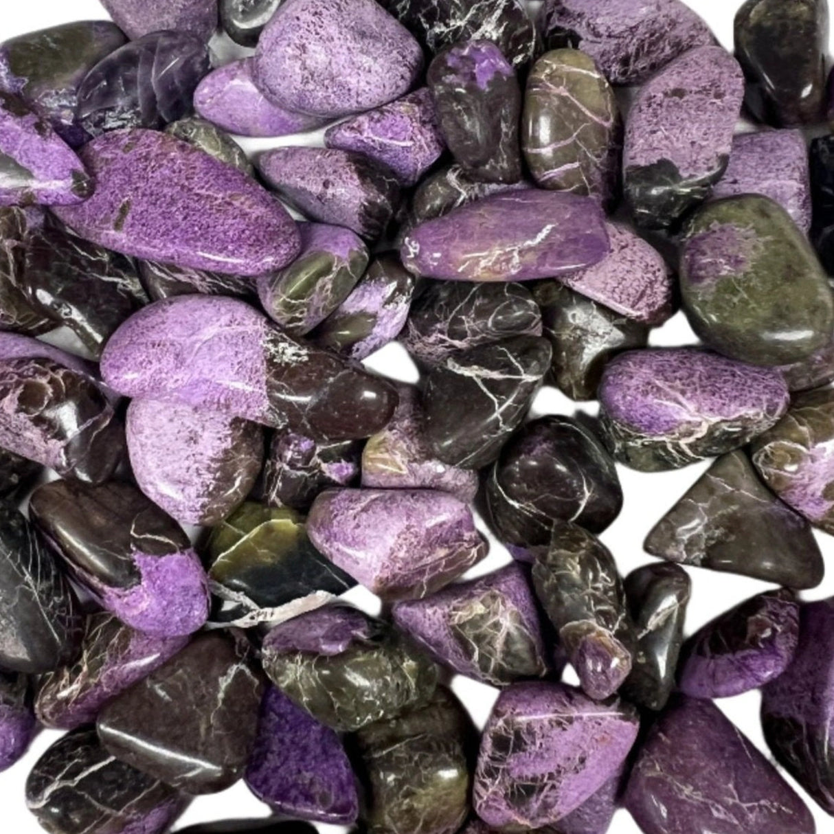 stitchnite serpantine purple stone with black and white mixed colors