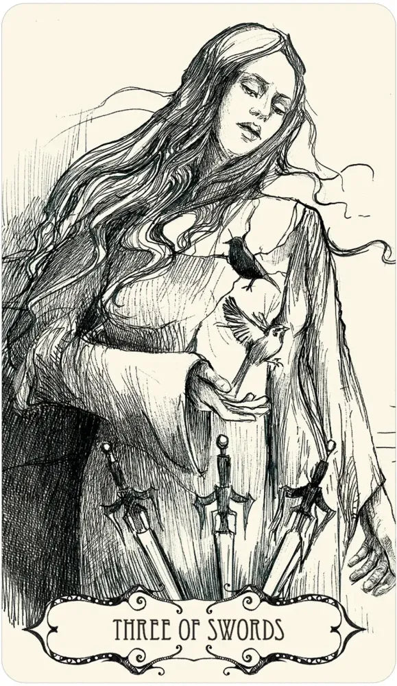 Tarot of the Abyss - 3 of Swords