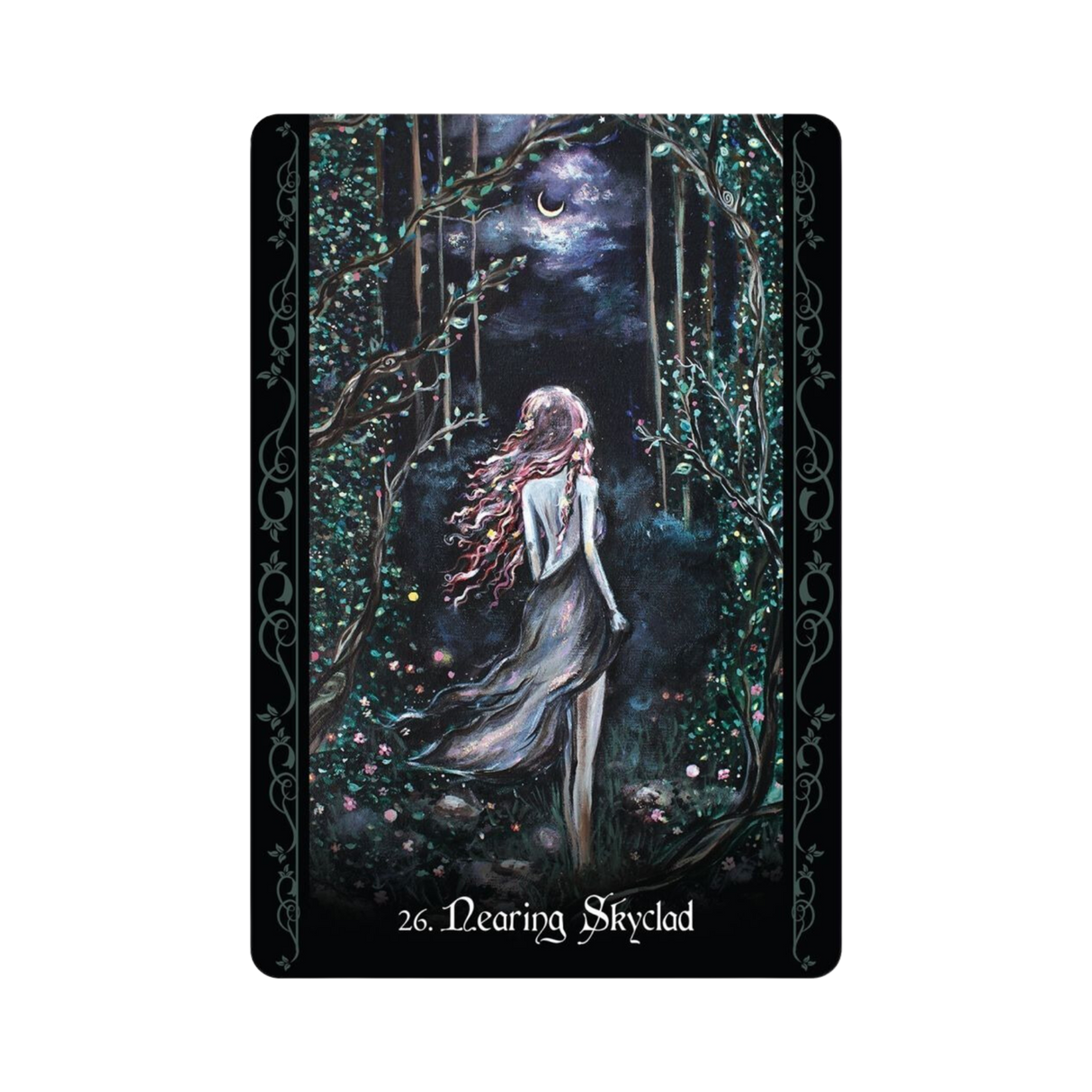 The Solitary Witch Oracle - The Solitary Witch Oracle card 26 Nearing Skyclad