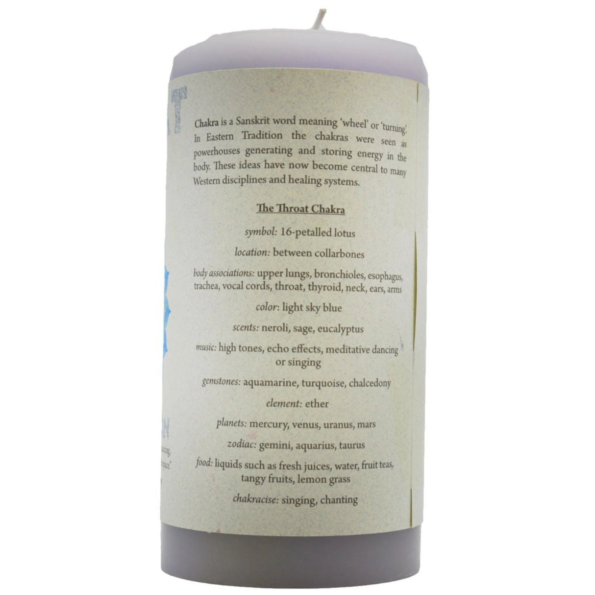 Throat Chakra Candle xl