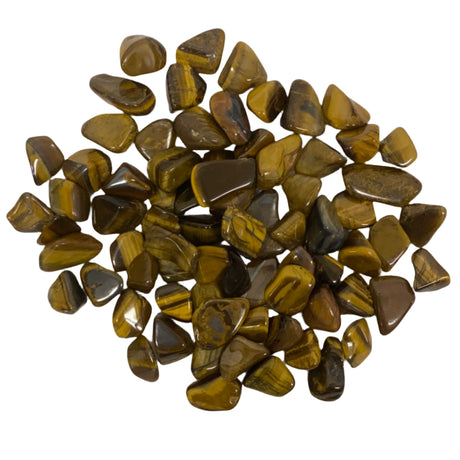 Tiger Eye Tumbled - Brown tan stones banded in color Tigers eye