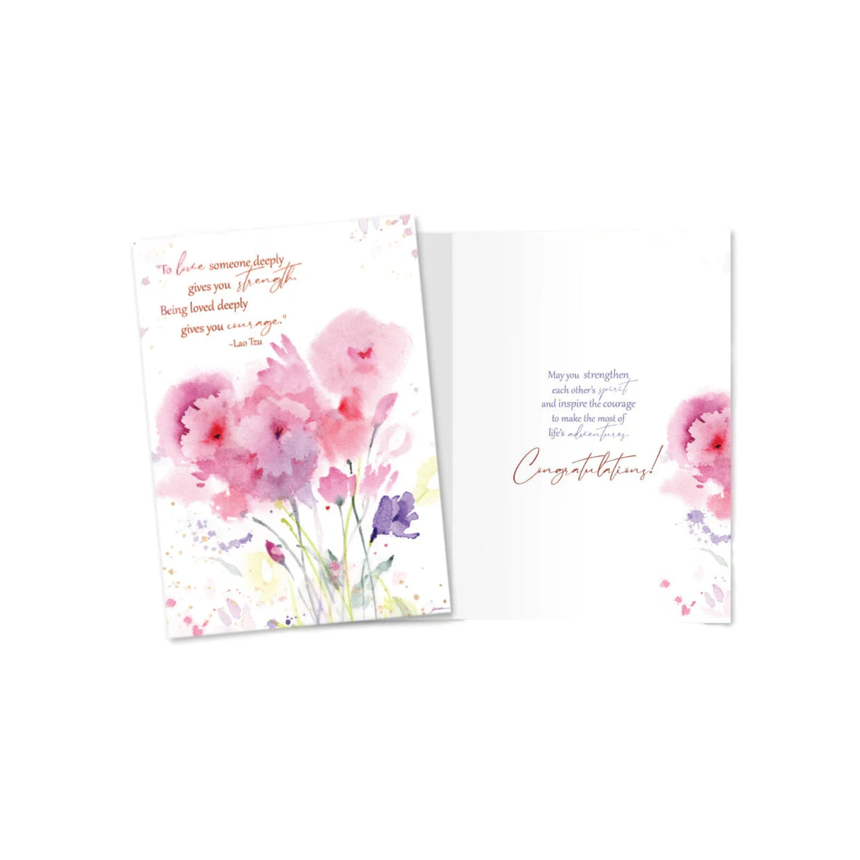 strength and courage white inside with poem about strength.