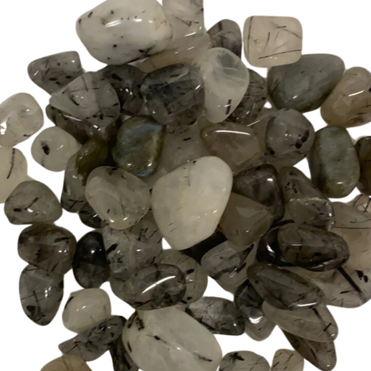 Tourmalated Quartz Tumbled