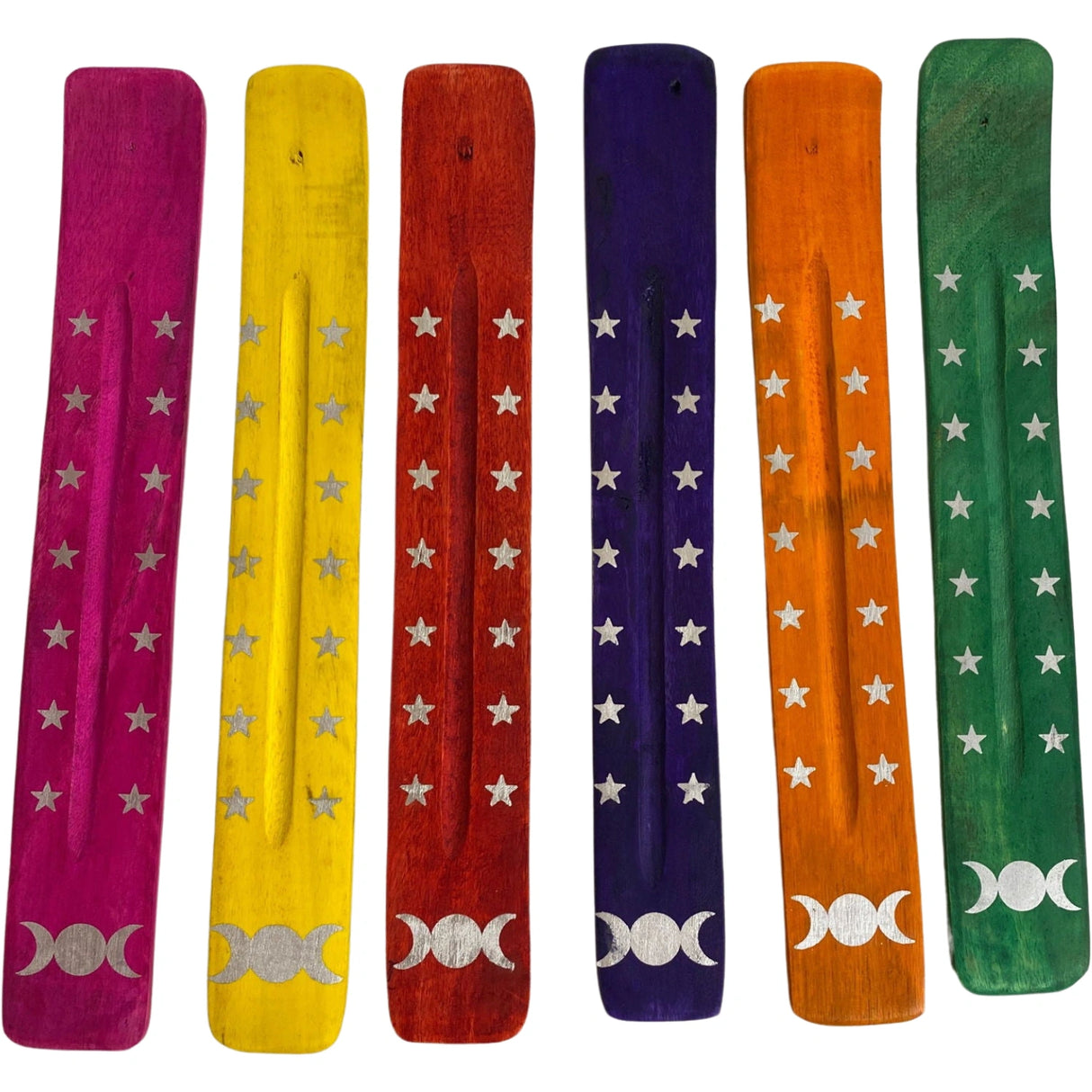 Triple Moon Assorted Colored Wood Ash Catcher - Triple Moon Assorted Colored Wood Ash Catcher