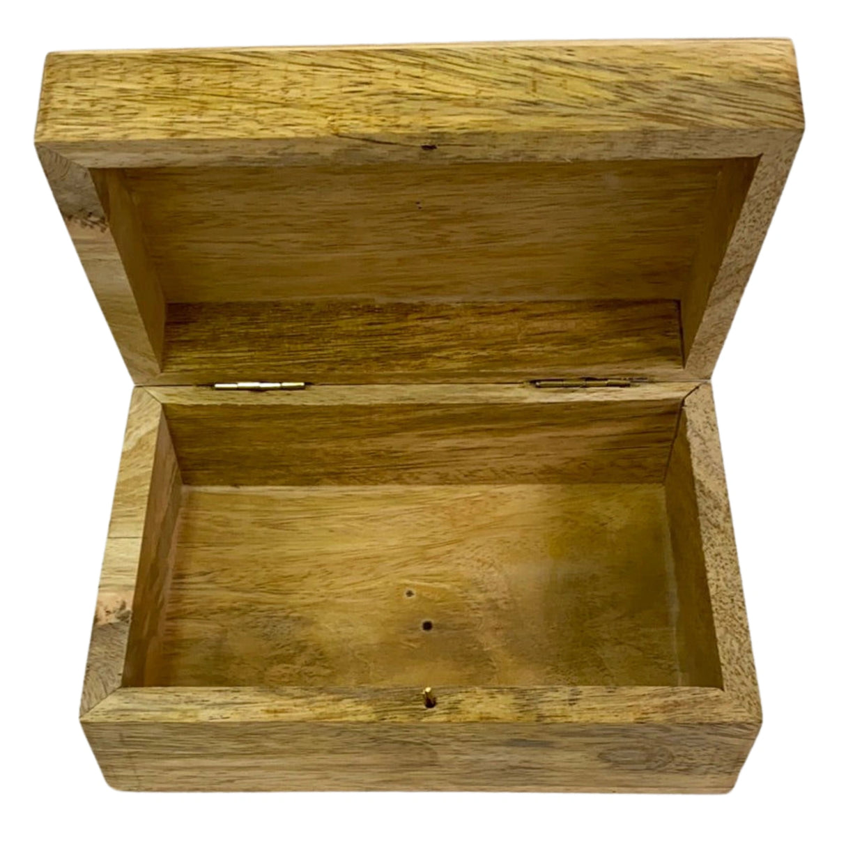 Triple Triangle Carved Wood Box