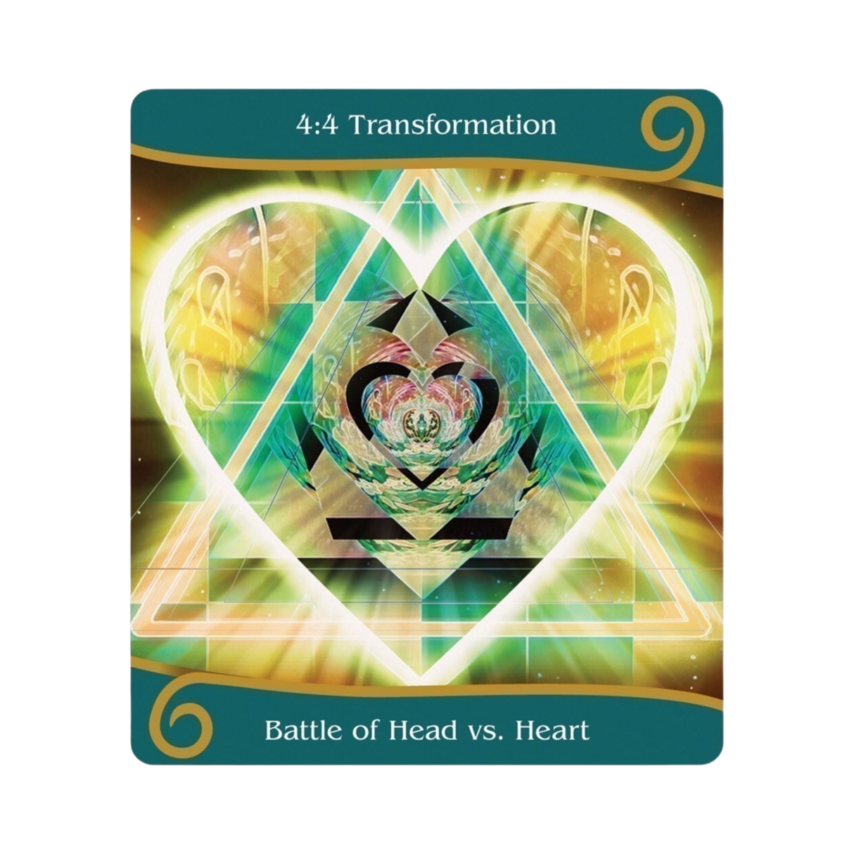 Twin Flame Ascension Oracle - Twin Flame Ascension Oracle Card 4:4 Transformation - Battle of Head vs. Heart
