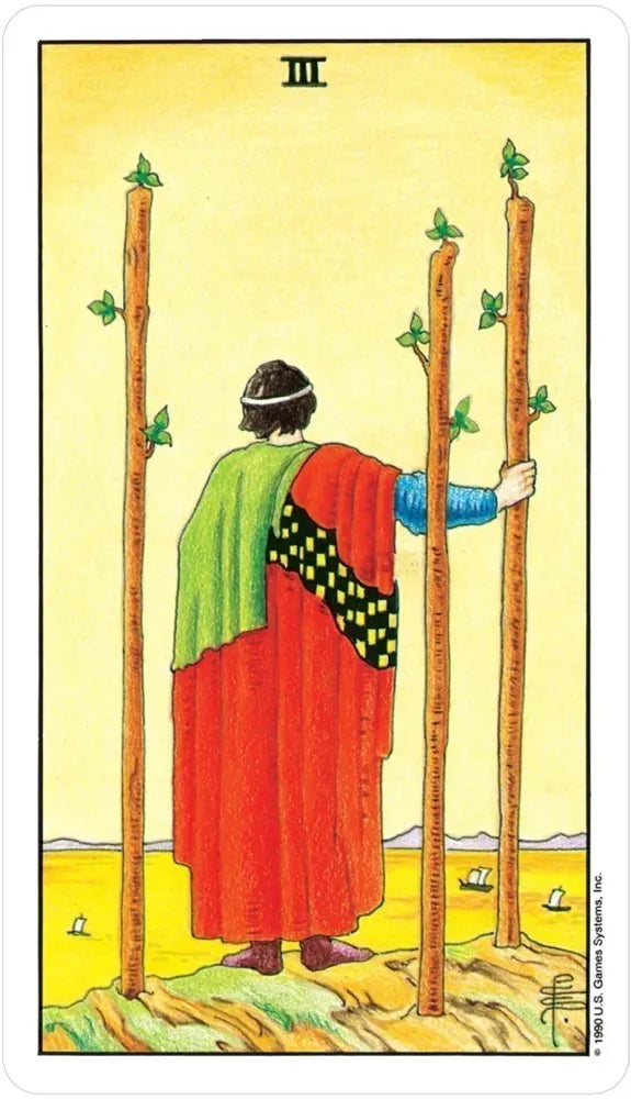 Universal Waite Tarot - 3 of Wands