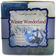 Winter Wonderland Candle Set with blue, white, green, and purple candles.