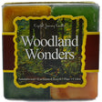 Woodland Wonders Candle Set with green, orange, purple, and white candles.