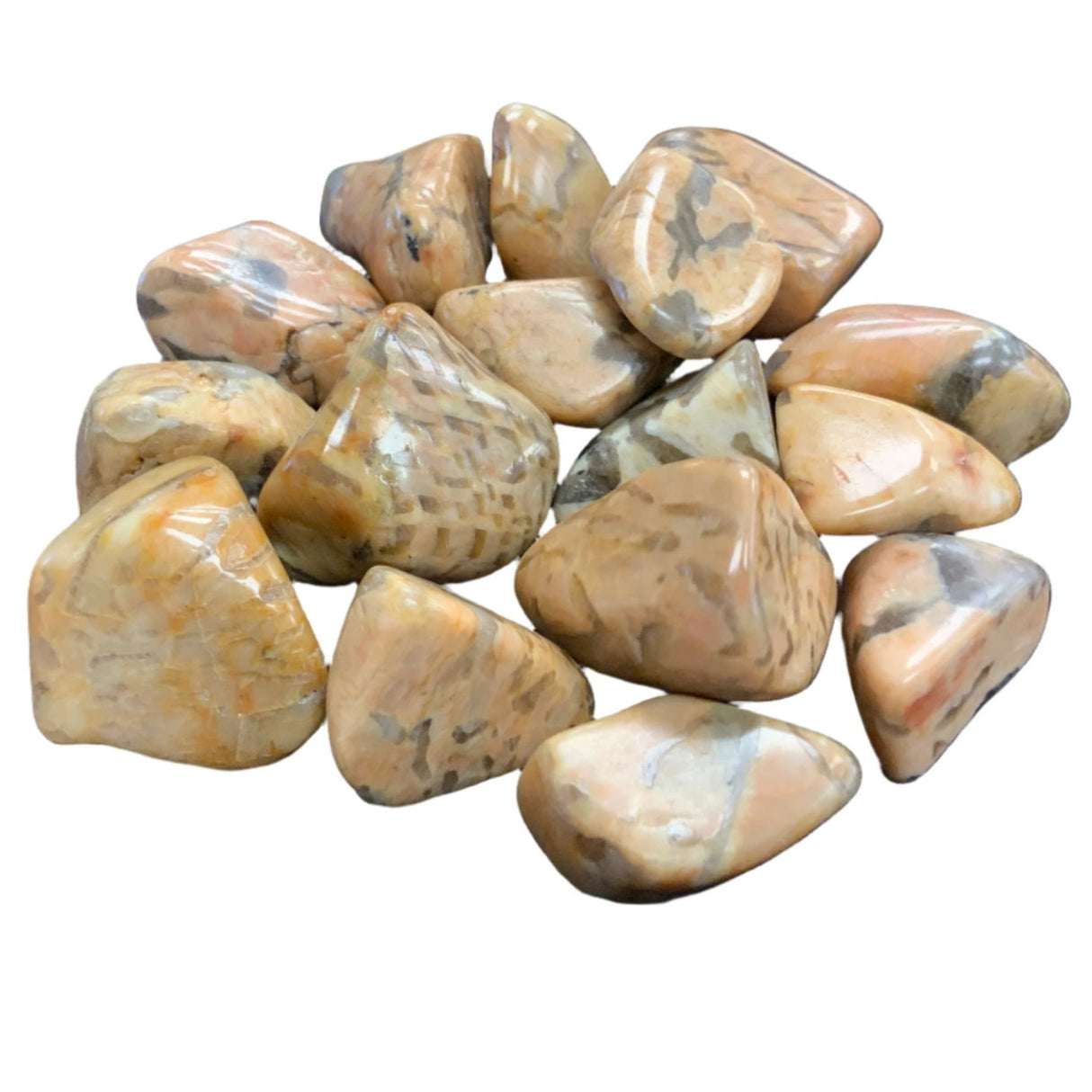 Zebradorite Tumbled - pink and gray polished stones Zebradorite