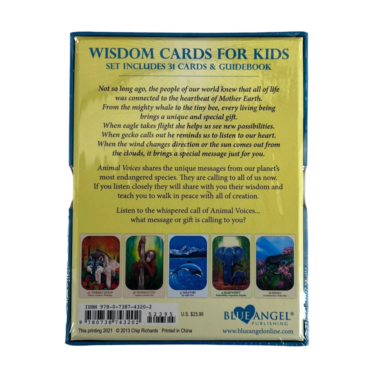 Animal voices back box yellow with writing