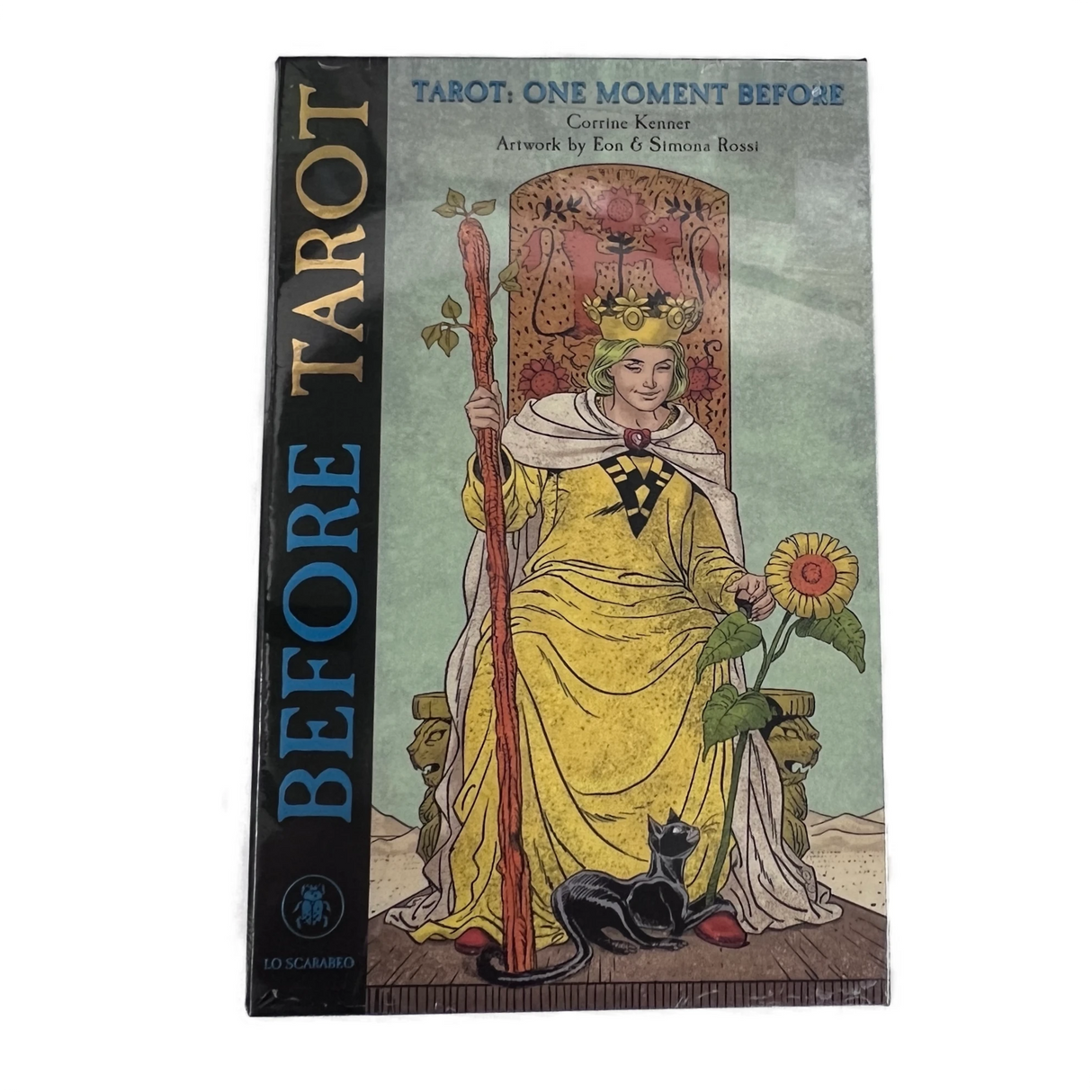 before tarot fr large box with image of queen of wands