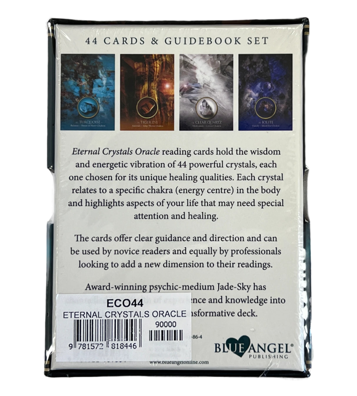 eternal crystals cream colored box with writing