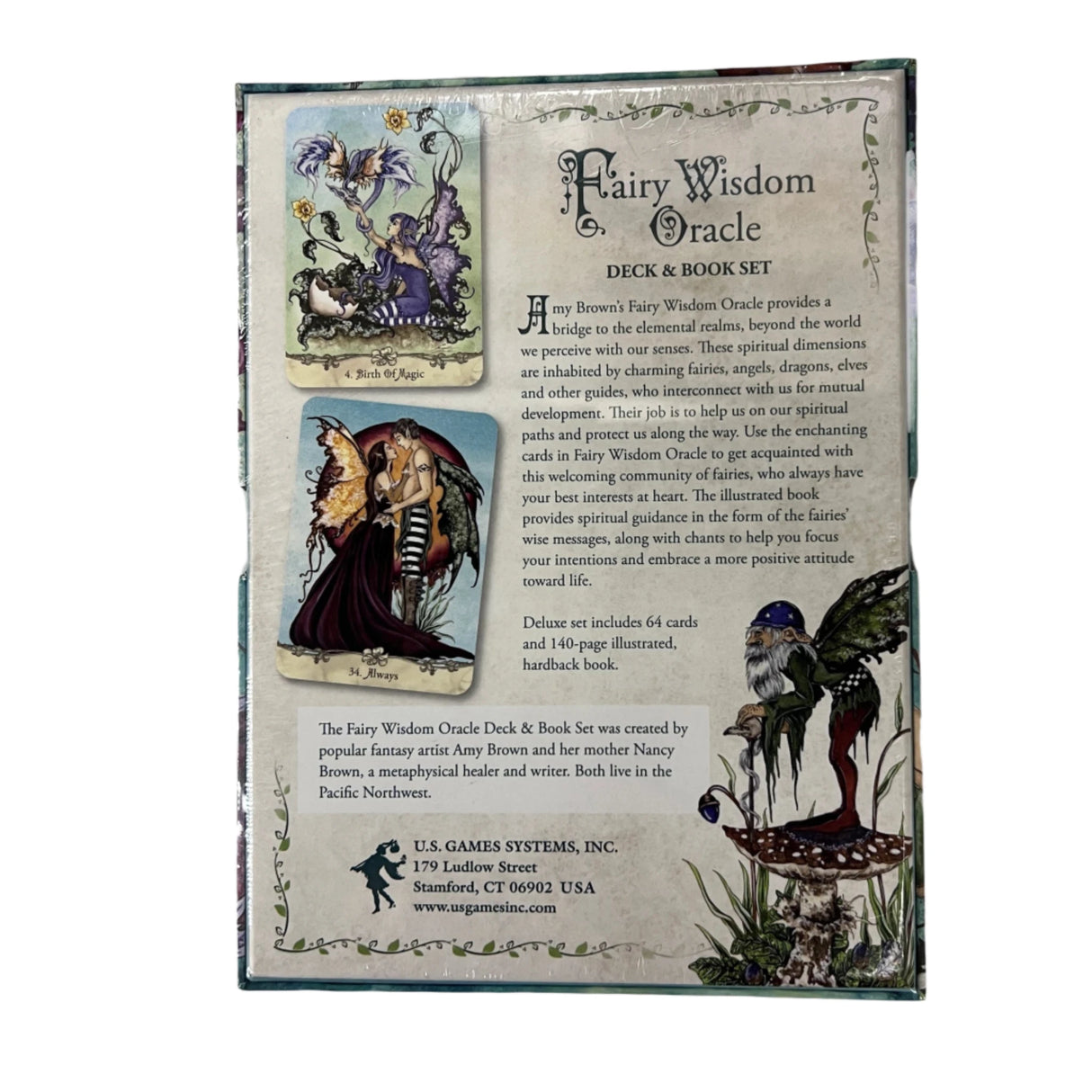 Fairy Wisdom back of box white with writing