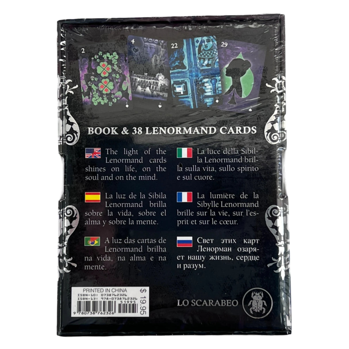 healing light lenormand back of black box with writing