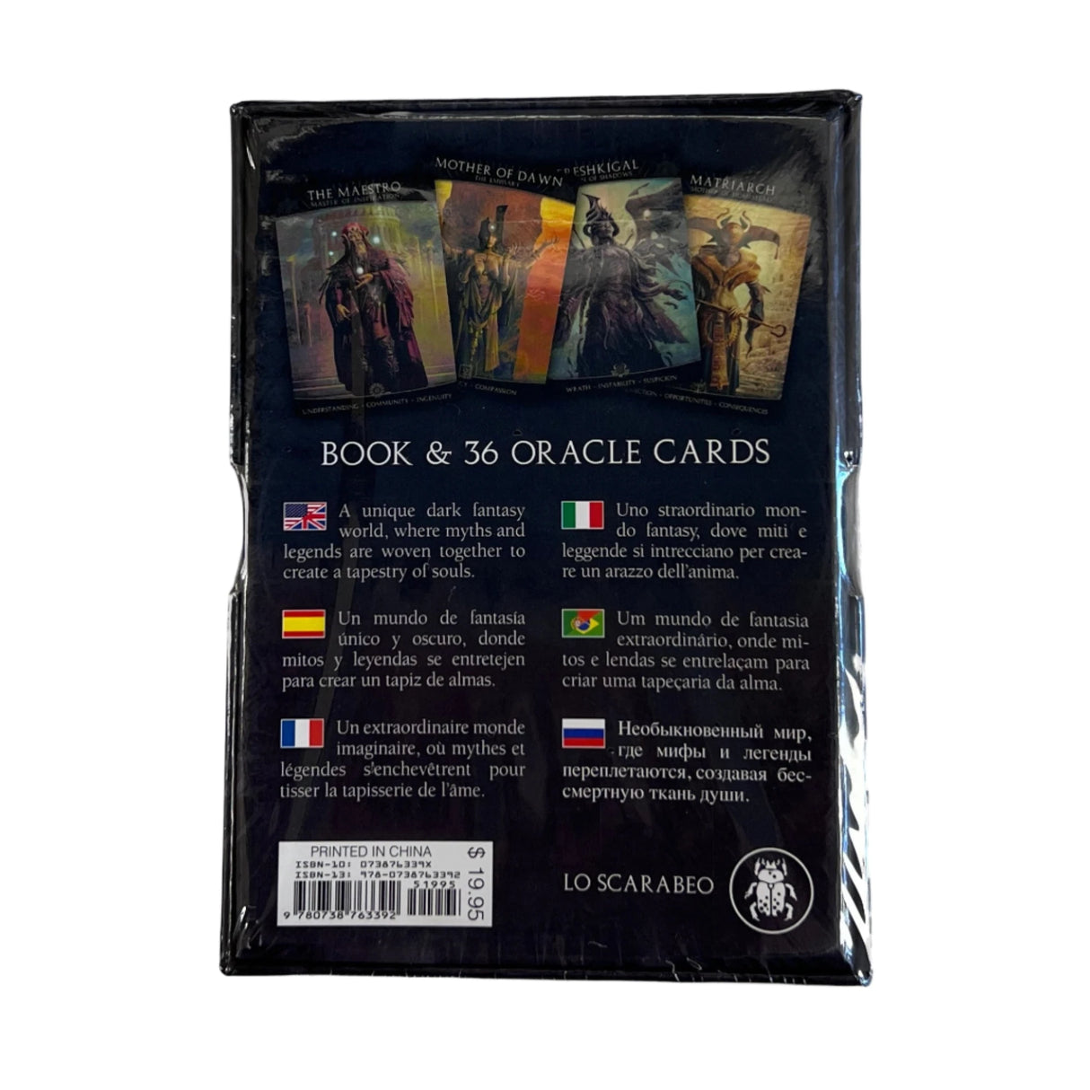 mausolea oracle with black back and images of cards and description