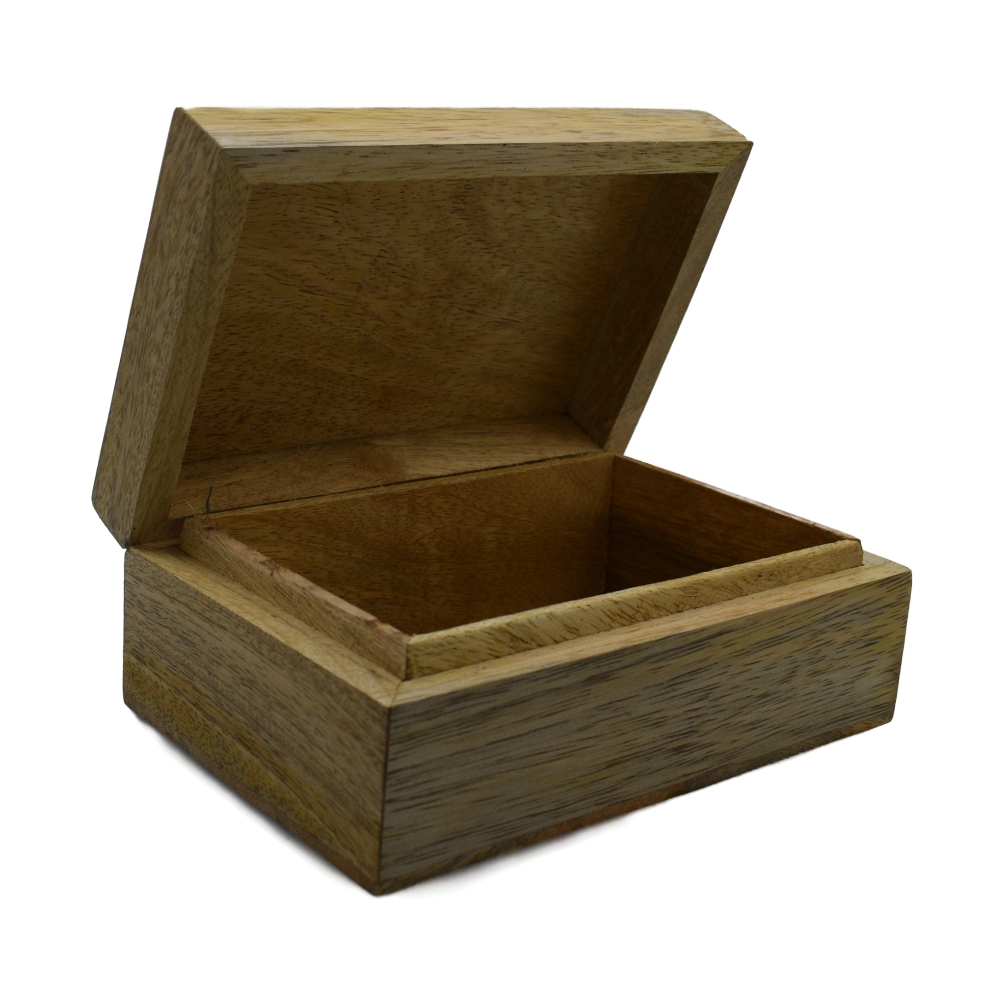 Open box plain natural wood color 