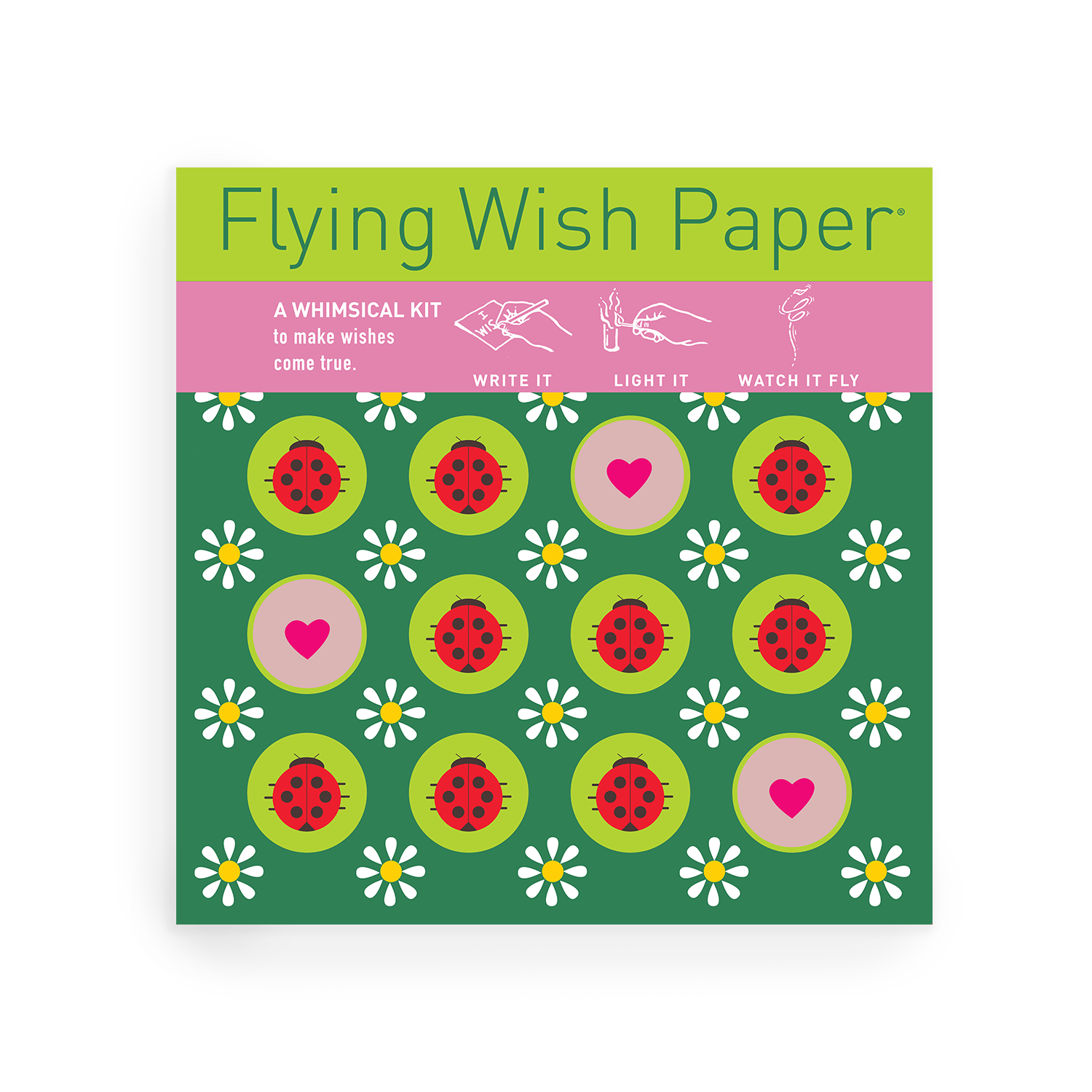 Ladybugs Flying Wish Paper
