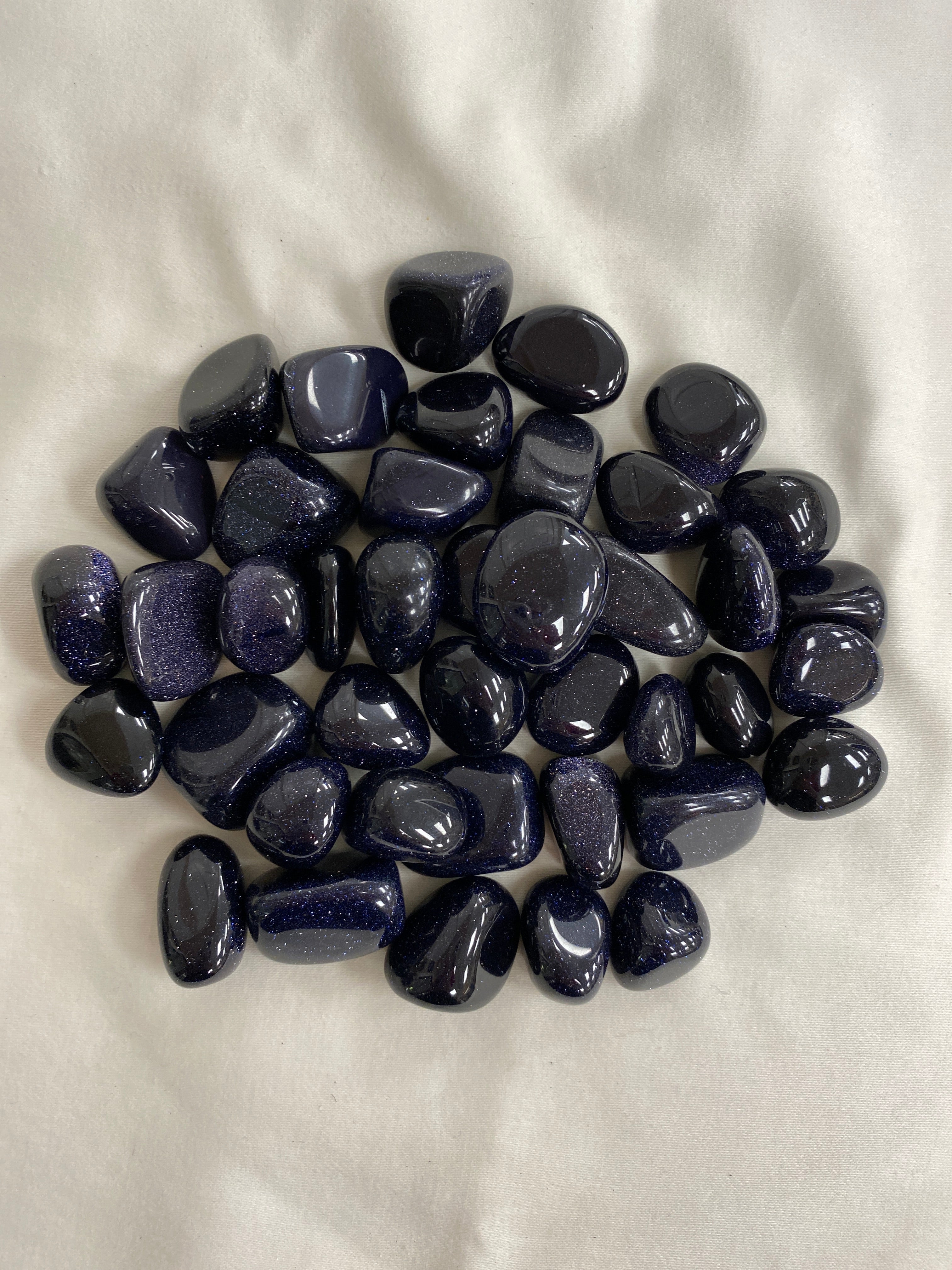 Blue Goldstone Tumbled