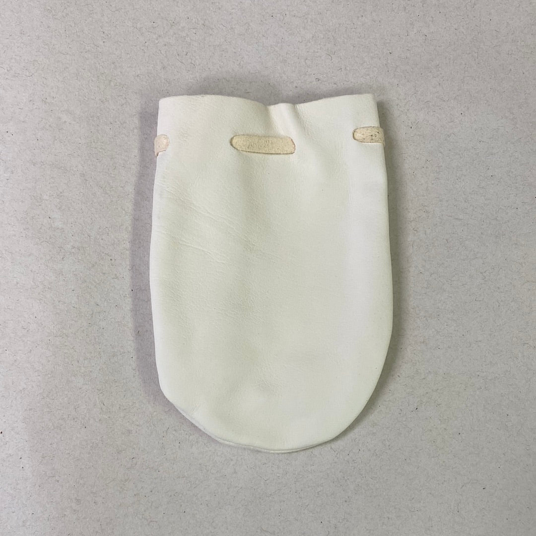 White Leather Pouch md
