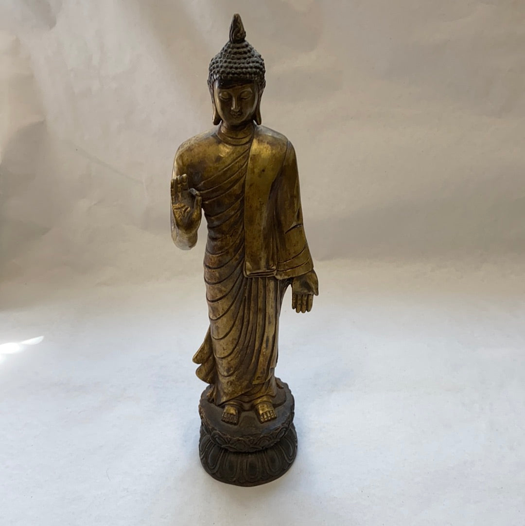 Standing Buddha Brass Statue md