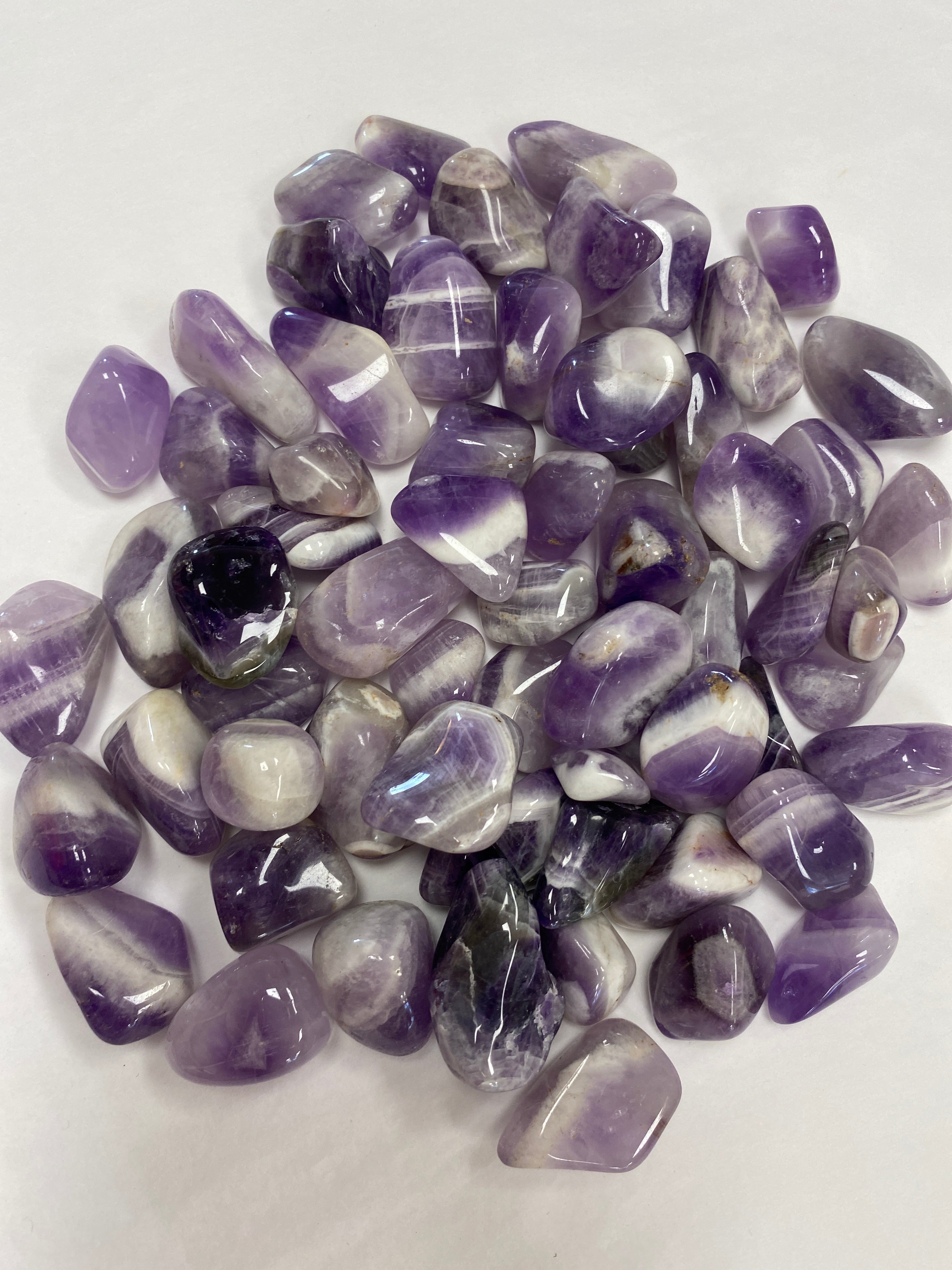 Chevron Amethyst Tumbled