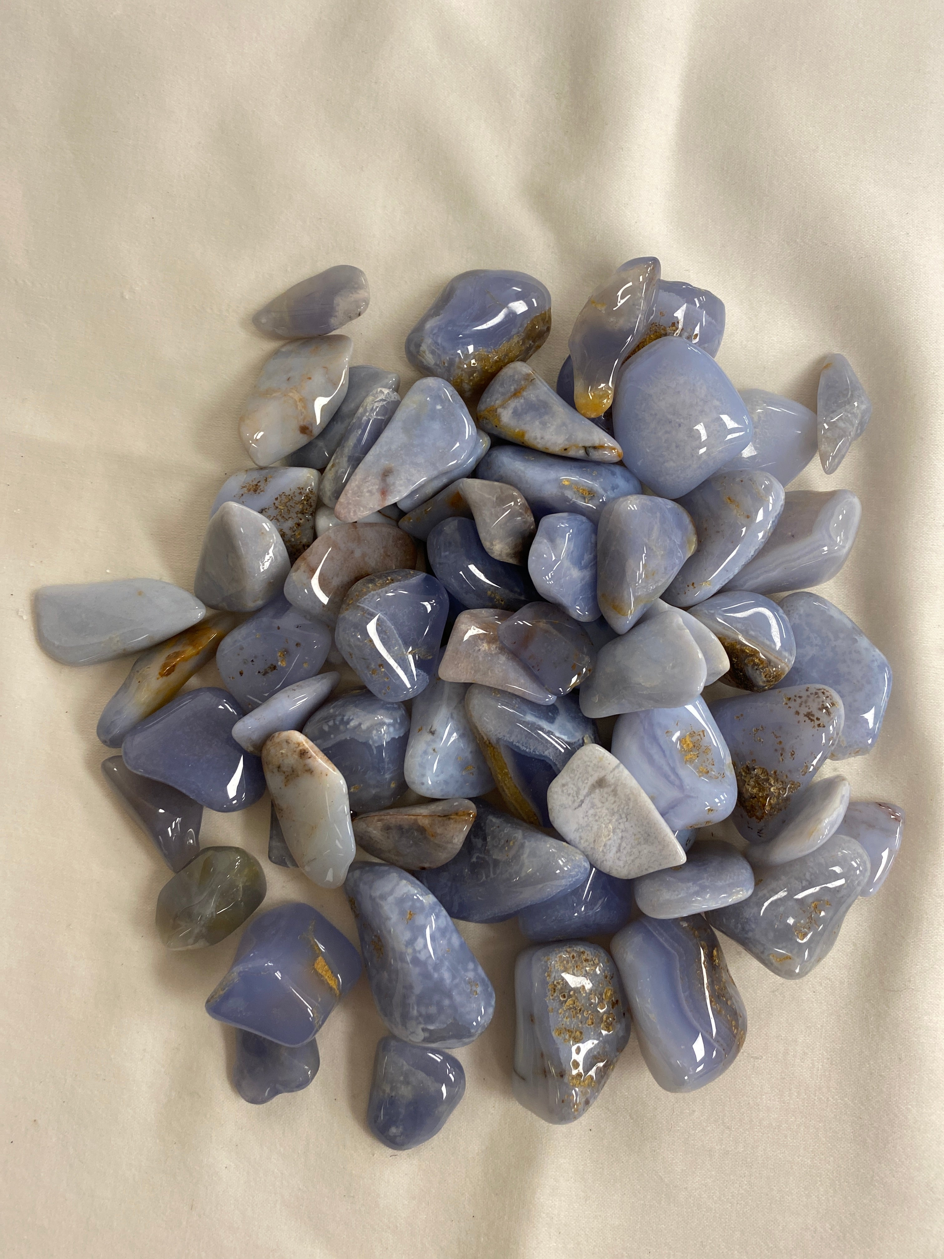 Blue Chalcedony Tumbled