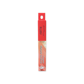 Slim red box with writing 