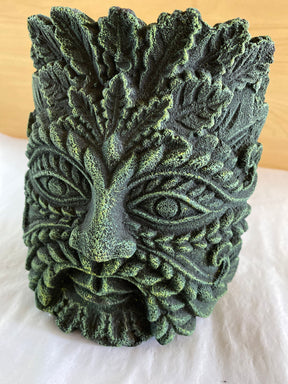 6" Stone Green Man Statue - 