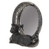 Black Cat on Moon Tabletop Mirror
