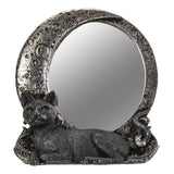Black Cat on Moon Tabletop Mirror