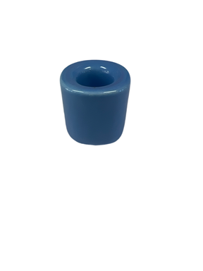 Light blue  roundish candle holder for ritual candles 